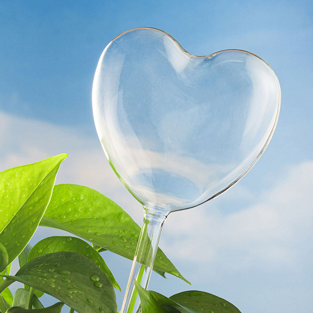 Plant Watering Globe - 3Pcs Heart Shaped Glass Self Watering