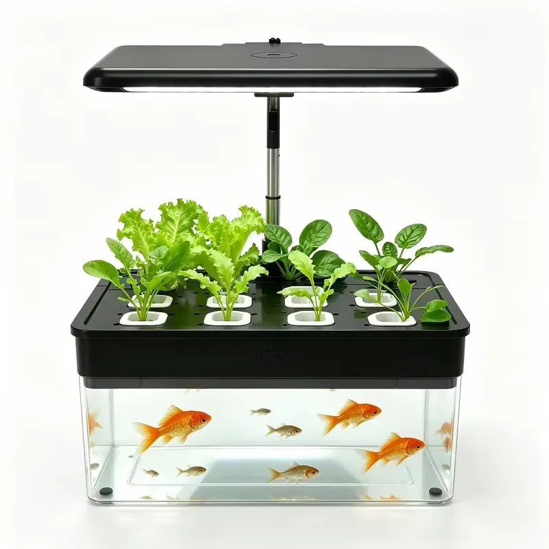 Aquaponics Home Kit - 12 Pod Hydroponic System Acrylic Fish