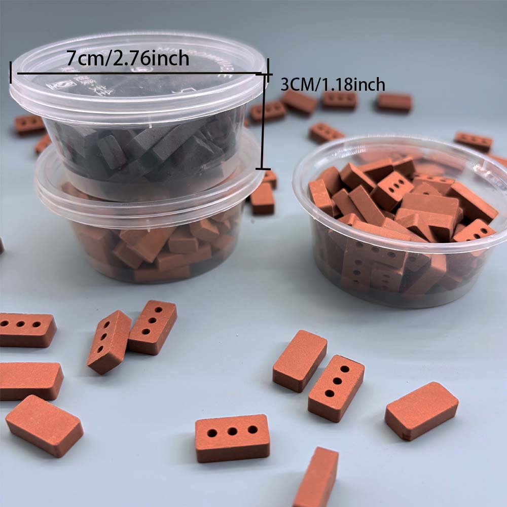 1box 50pcs bricks in Red Grey  - Smart Garden Diy ulasan dan harga