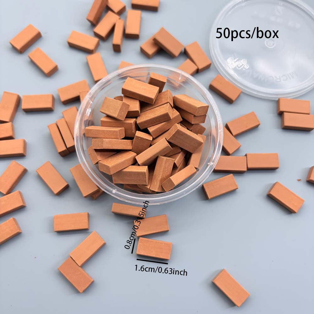 1box 50pcs bricks in Red Grey  - Smart Garden Diy ulasan dan harga