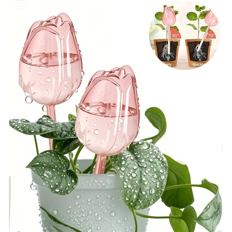 Pink Tulip Plant Watering Ball - Plant Watering Globe ulasan dan harga
