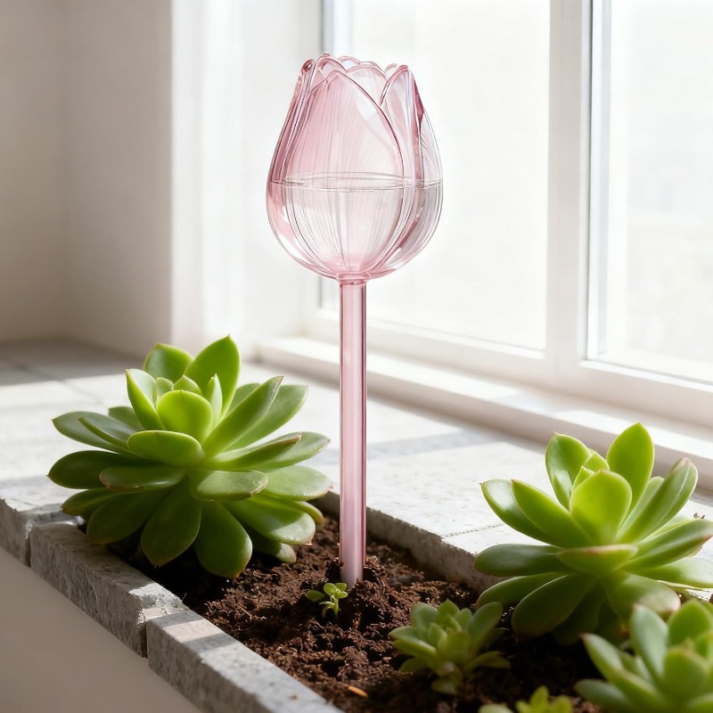 Pink Tulip Plant Watering Ball - Plant Watering Globe ulasan dan harga