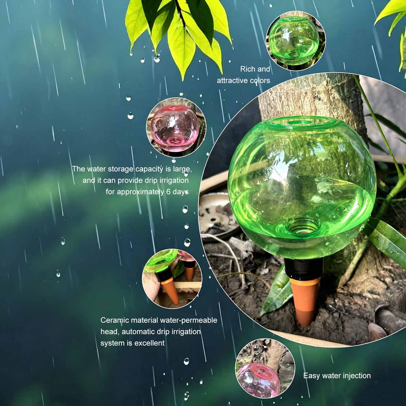 1/4pcs Watering Balls Automati - Plant Watering Globe ulasan dan harga