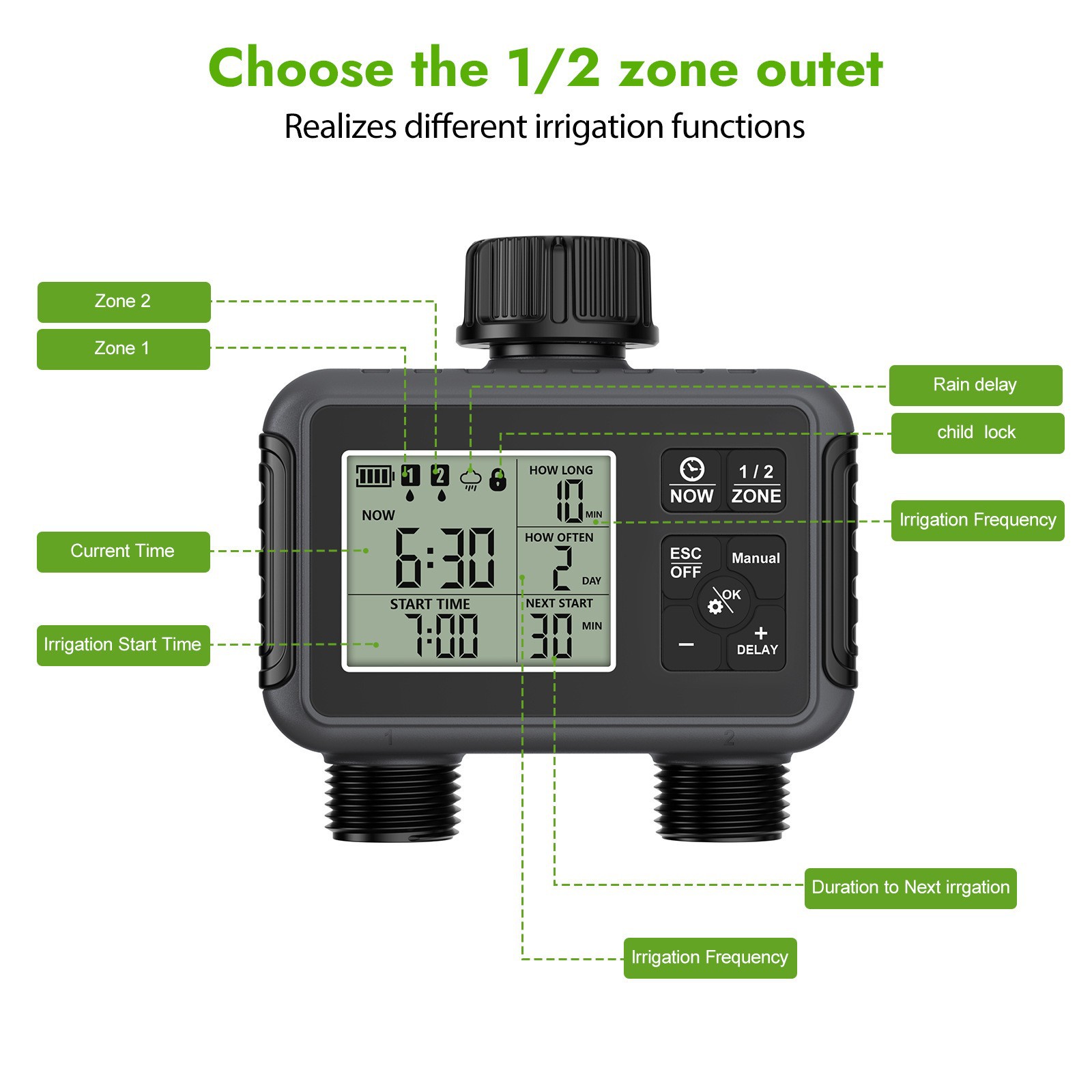 Irrigation Timer Automatic Wat - Smart Garden Gadgets ulasan dan harga