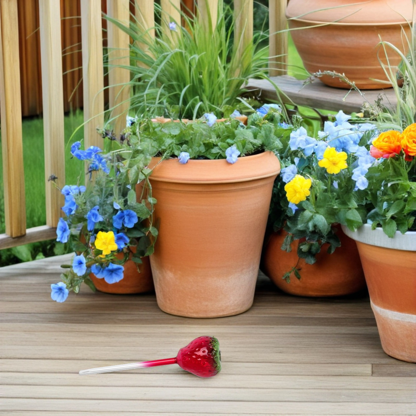 2Pcs Glass Strawberry Plant Wa - Plant Watering Globe ulasan dan harga