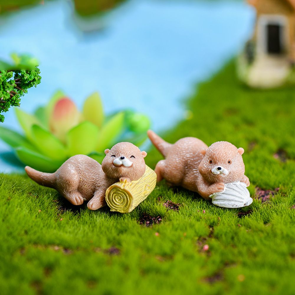 Otters Figurine Mini Home Deco - Smart Garden Diy ulasan dan harga