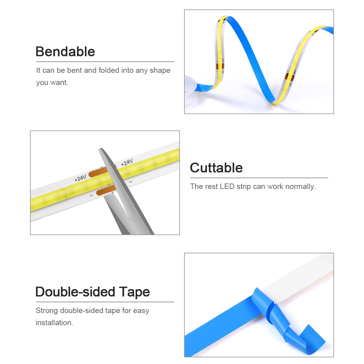 3M 5M 10M 24V COB LED Strip Li - Smart Garden Diy ulasan dan harga